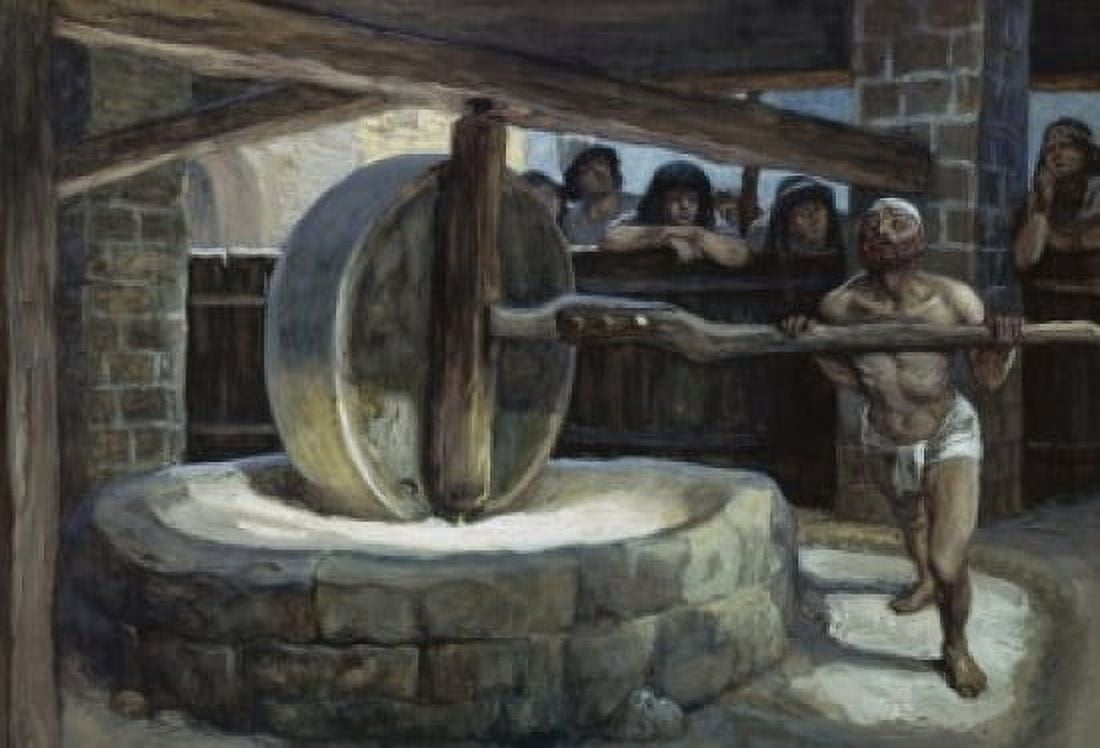 Samson Turns the Mill in Prison James J Tissot (1836-1902French) Jewish Museum New York USA Canvas Art - James Tissot (18 x 24)