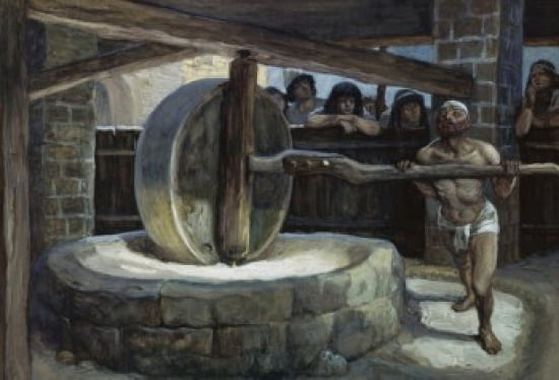 Samson Turns the Mill in Prison James J Tissot (1836-1902French) Jewish Museum New York USA Canvas Art - James Tissot (24 x 36)
