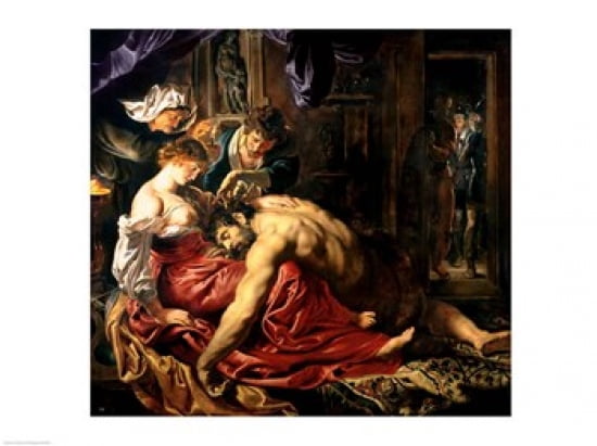 Samson and Delilah c1609 Canvas Art - Peter Paul Rubens (24 x 18)