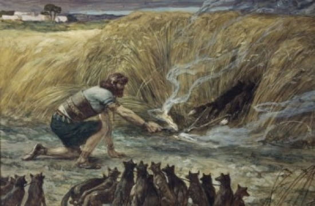 Samson and the Foxes James J Tissot (1836-1902 French) Jewish Museum New York Canvas Art - James Tissot (24 x 36)