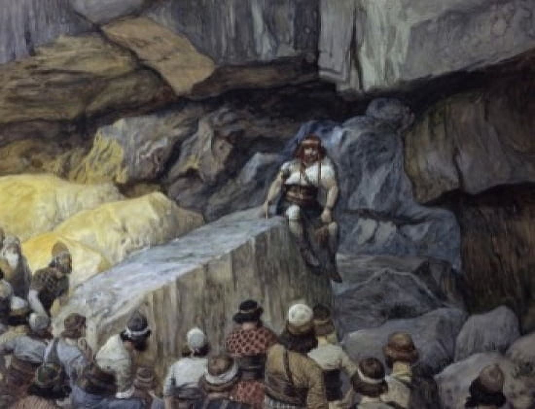 Samson in the Caves of Etam James J Tissot (1836-1902French) Jewish Museum New York USA Canvas Art - James Tissot (24 x 36)