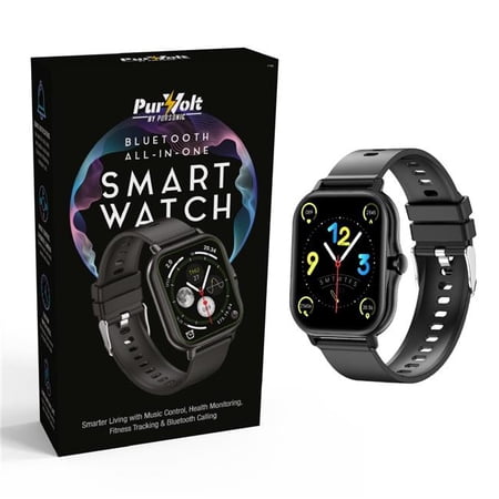 Samsonic Trading SW1 Pursonic All In One Bluetooth Smart Watch - Fitness Health Connectivity on Your Wrist - Black