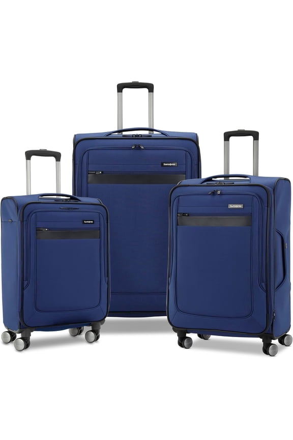 Ascella 3.0 Softside Expandable Luggage with Spinner Wheels, 3-Piece Set (20/24/28), Sapphire Blue