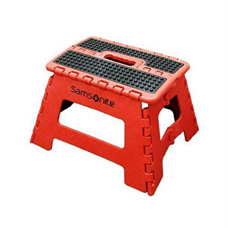 Samsonite Folding Step Stool Red Black Walmart