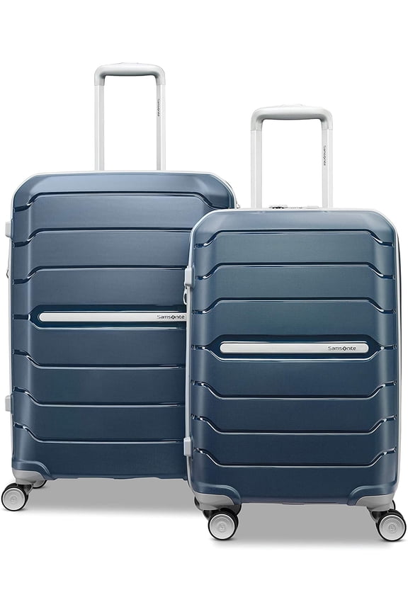 Freeform Hardside Expandable with Double Spinner Wheels, 2-Piece Set (21/28), Navy