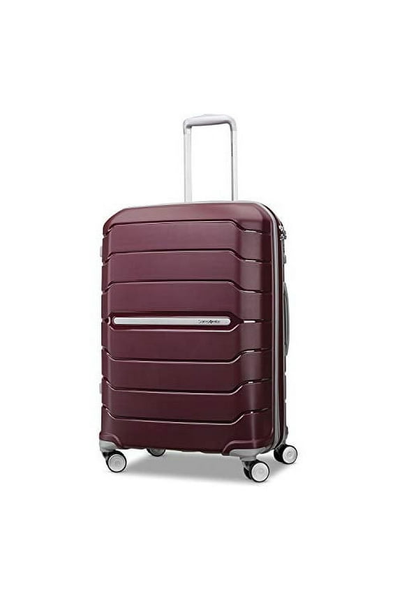 Freeform Hardside Expandable with Double Spinner Wheels, Merlot, Checked-Medium 24-Inch