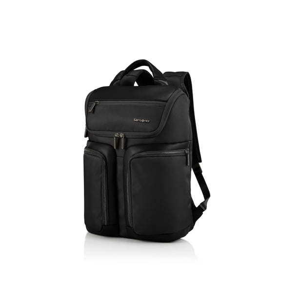 Samsonite Holborn 15.6 inch Laptop Compatibility with 9.7 inch Tablet Pocket Polyester Slim Backpack for Office in, Black