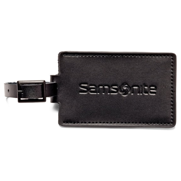 Samsonite ID Tags, Leather, Black, Pack Of 2