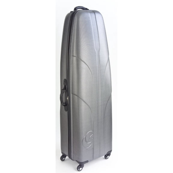 Samsonite Golf Clubs Hard Sided Travel Cover Case Luggage Spin Wheels (Titanium)