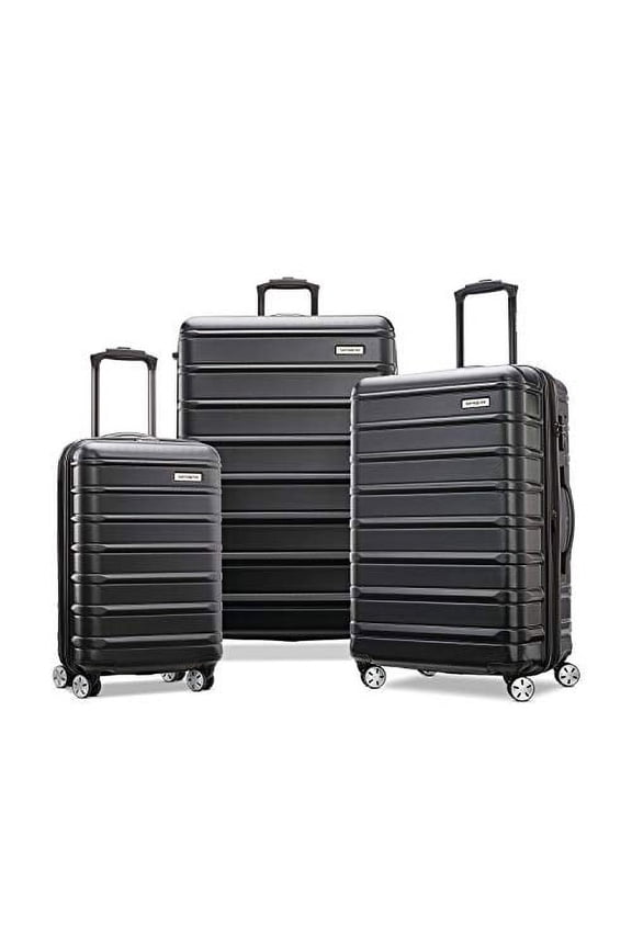 Omni 2 Hardside Expandable Luggage with Spinner Wheels, Midnight Black, 3-Piece Set (20/24/28)