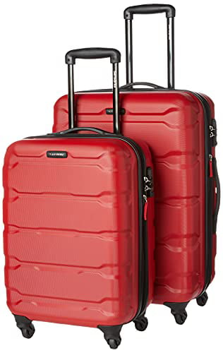 Samsonite Omni PC Hardside Expandable Luggage with Spinner Wheels, Red,  2-Piece Set (20/24)