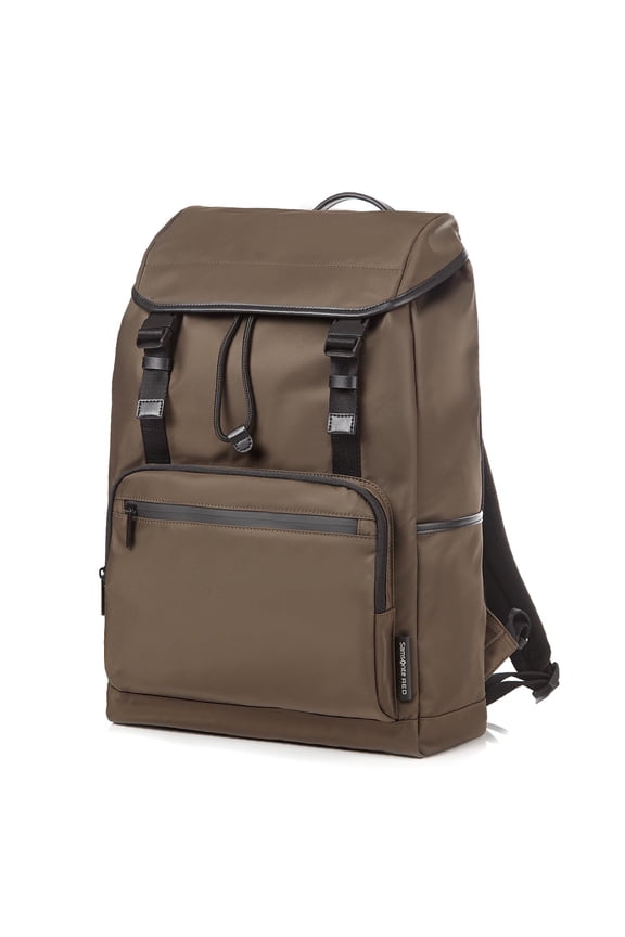 Samsonite Red Ellewood Flap Backpack 32 Cms Brown Nylon Premium Casual Daypacks for Travel Vol -26 litres 15.6"laptop compartment
