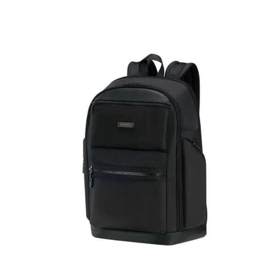 Samsonite Relyon 15.6 inch Laptop Compatibility with 10.5 inch Tablet Pocket Polyester Medium Backpack for Office in, Black