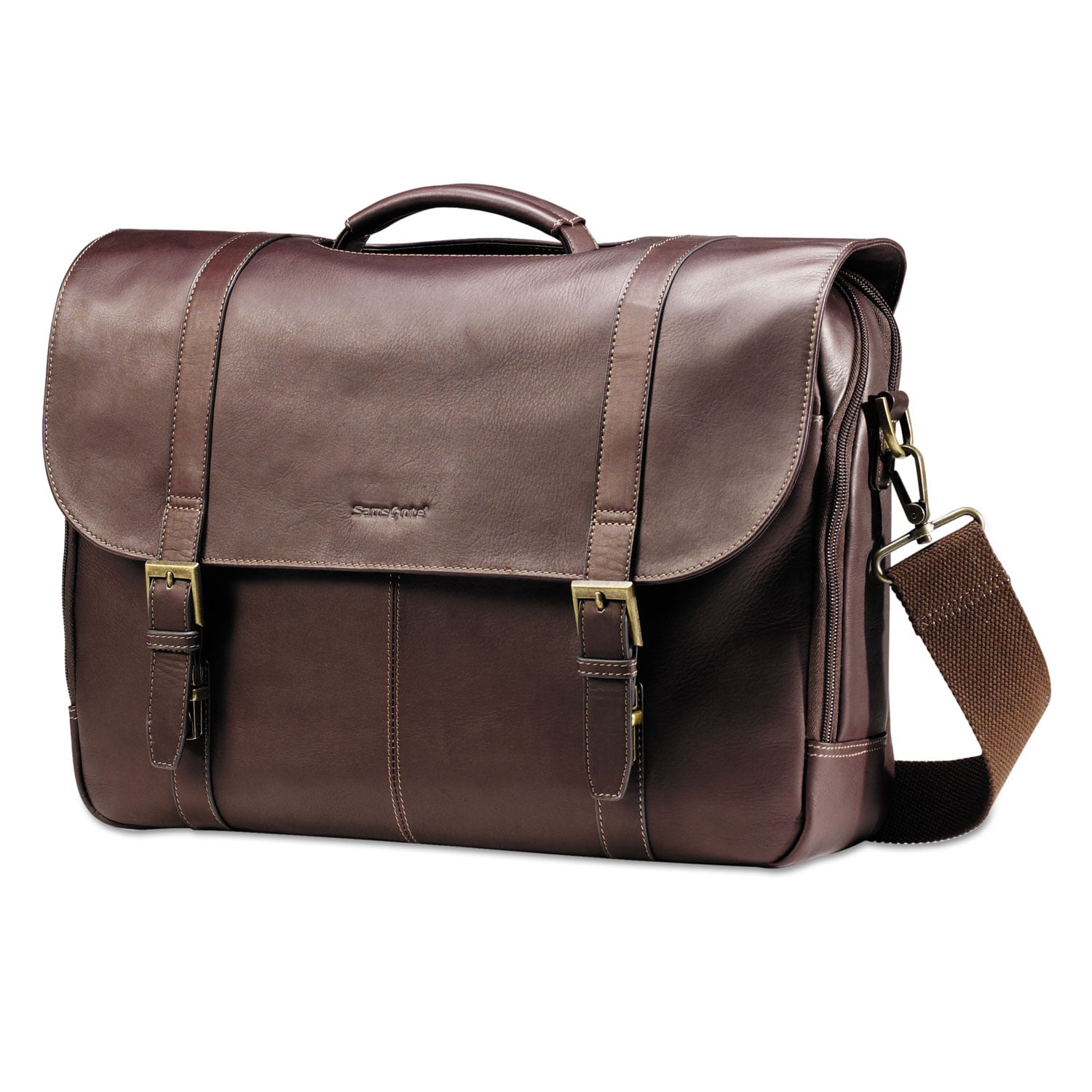 Samsonite SML457981139 Flapover Leather Laptop Case, Brown