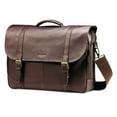 thumbnail image 1 of Samsonite SML457981139 Flapover Leather Laptop Case, Brown, 1 of 9