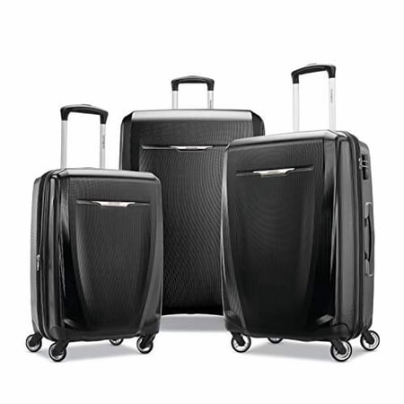 Samsonite Winfield 3 DLX 3PC Set - Luggage set - hardside - polycarbonate - black