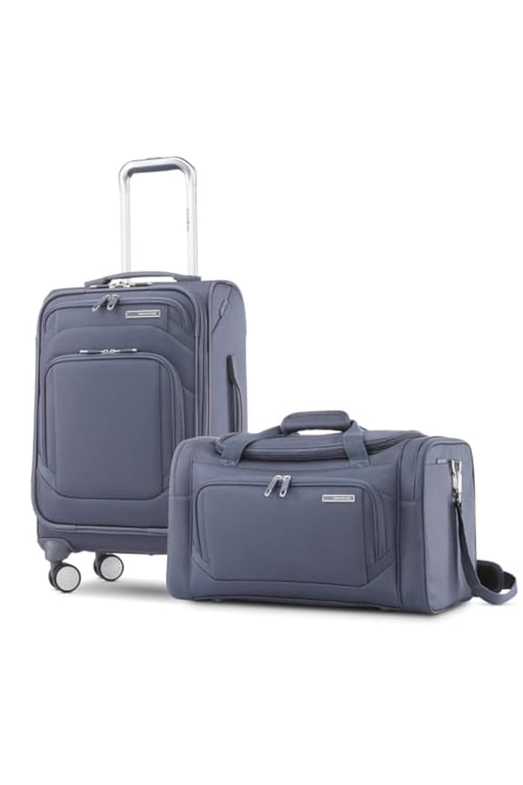 Samsontie Ascentra Softside Luggage 2 Piece Set Duffel/19 inch Carry on - Slate