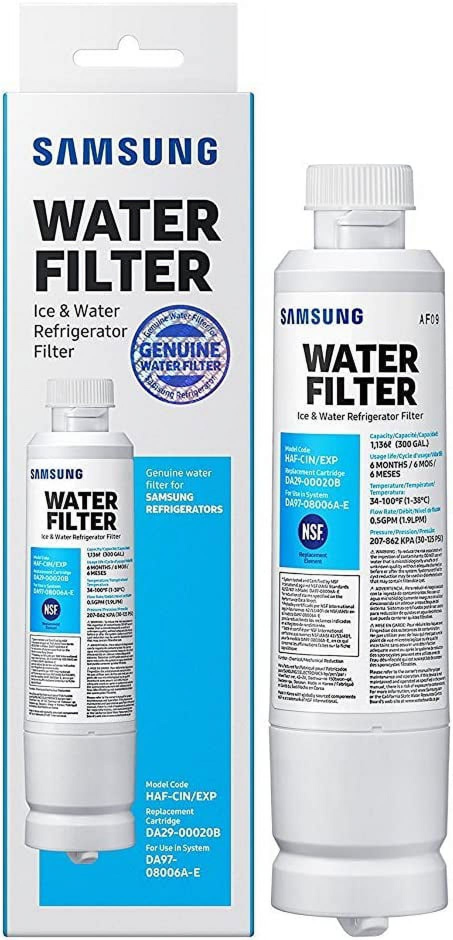 Samsumg DA2900020B Refrigerator Water Filter Replacement for HAFCIN