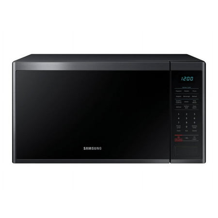 Samsung - 1.4 cu. ft. Countertop Microwave with Sensor Cook - Black stainless steel