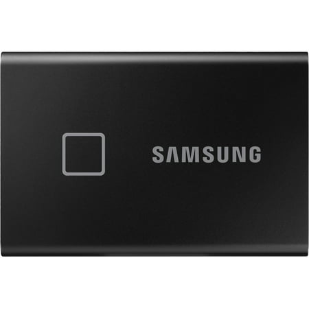Samsung - T7 Touch 1TB External USB 3.2 Gen 2 Portable SSD with Hardware Encryption - Black