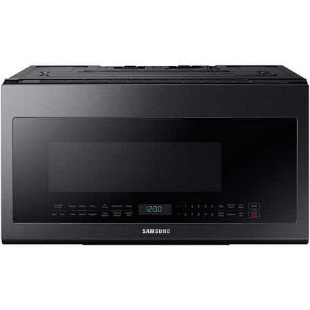 Samsung - 2.1 Cu. Ft. Over-the-Range Microwave with Sensor Cook - Black Stainless Steel