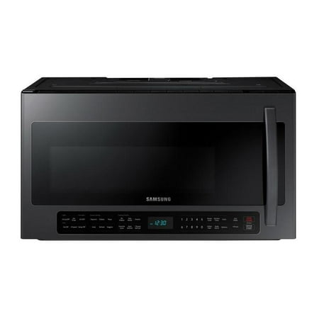 Samsung - 2.1 Cu. Ft.  Over-the-Range Microwave with Sensor Cook - Black Stainless Steel