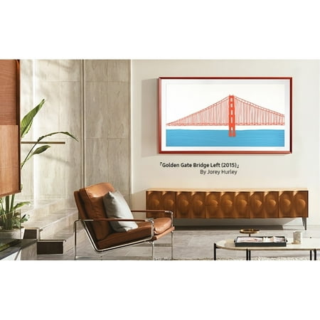 Samsung - 43” The Frame Customizable Bezel - Modern Teak