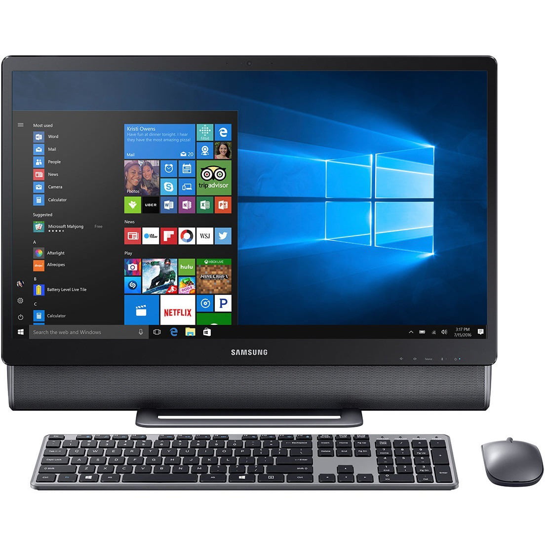 Samsung 23.8" Full HD Touchscreen All-In-One Computer, Intel Core i5 i5-7400T, 12GB RAM, 1TB HD, Windows 10 Home, DP710A4M-L01US -