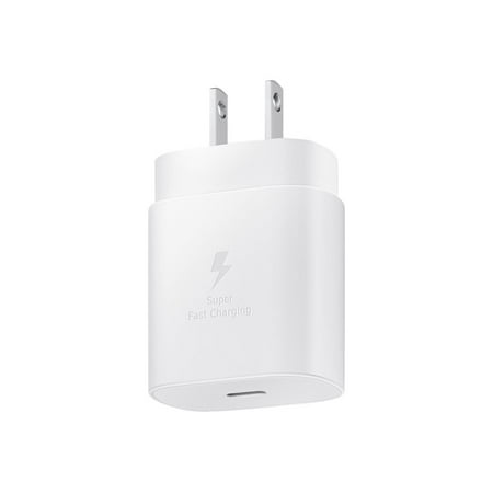 Samsung - 25W Super Fast Charging Wall Charger USB-C - White
