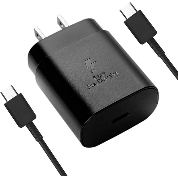 Samsung 25W USB-C Super Fast Charging Wall Charger - Black (US Version ) - SGNICS STYLUS GIFT!