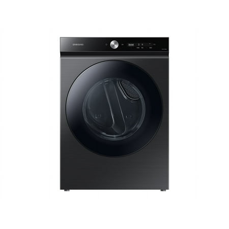 Samsung - BESPOKE 7.6 Cu. Ft. Stackable Smart Gas Dryer with Steam and Super Speed Dry - Brushed Black