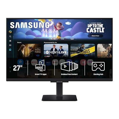 Samsung 27-Inch M5 (M50F) FHD Smart Monitor with Streaming TV, Speakers, Black, LS27FM502ENXZA