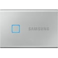 thumbnail image 1 of Samsung 2TB Portable SSD T7 Touch USB 3.2, Silver, 1 of 4