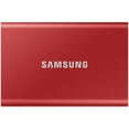 thumbnail image 1 of Samsung 2TB Portable SSD T7 USB 3.2, Red, 1 of 4
