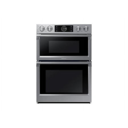 Samsung - 30" Microwave Combination Wall Oven with Flex Duo, Steam Cook and WiFi - Stainless Steel