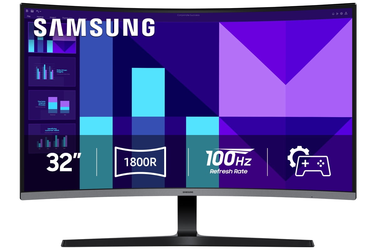 Samsung 32-Inch Essential S3 FHD 100Hz Curved Monitor - LS32D39CGANXZA