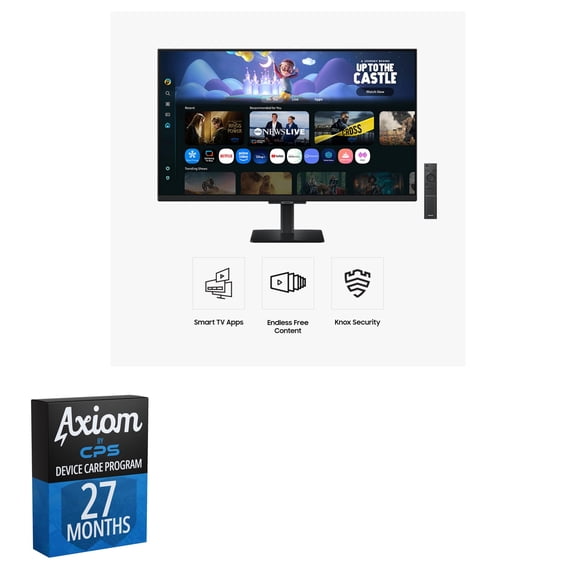 Samsung 32-Inch M5 (M50F) FHD Smart Monitor Black + 27-Month Axiom Care