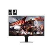 Samsung 32 Odyssey OLED G8 4K UHD 240Hz 0.03ms G-Sync Compatible Smart Gaming Monitor with Sleek Metal Design - LS32DG802SNXZA