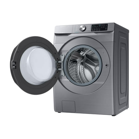 Samsung - 4.5 cu. ft. High Efficiency Stackable Front Load Washer with Steam - Platinum