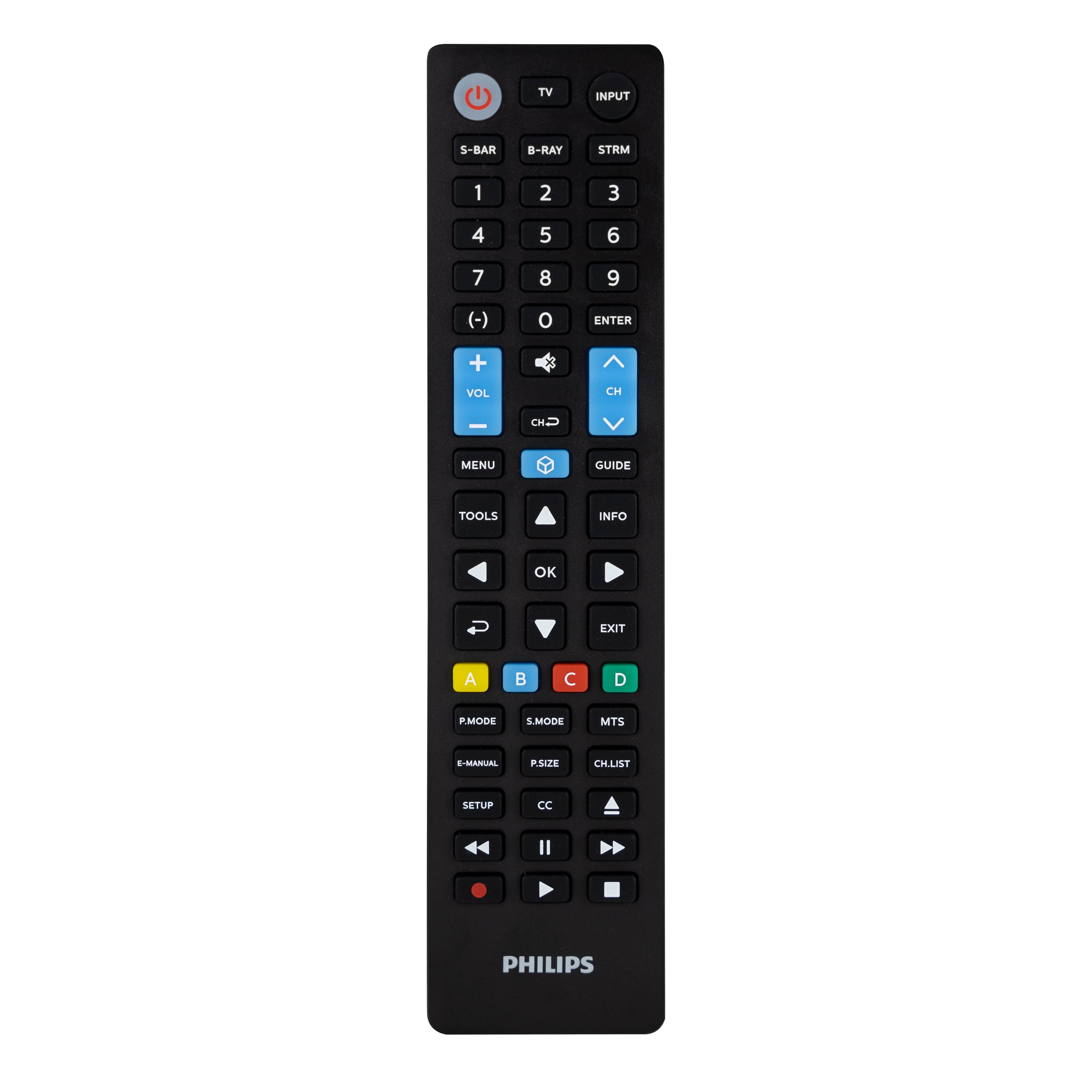 Philips Black Universal 4-Device TV Remote Control