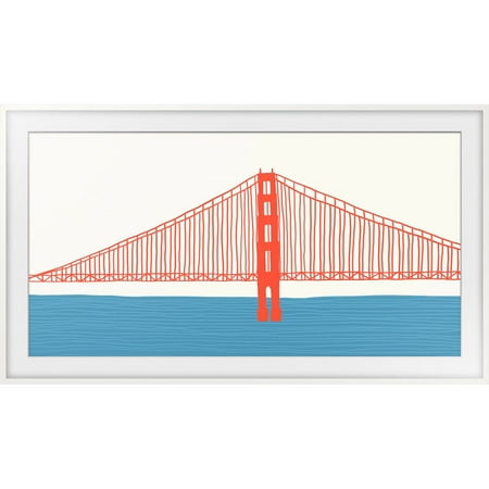 Samsung - 43” The Frame Customizable Bezel - Modern White