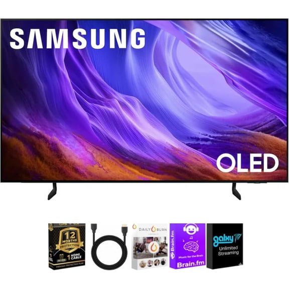 Samsung 48 Inch Class 4K OLED Smart TV Bundle with HDMI Cable, Streaming Bundle and 12 Month CPS Protection Plan, HDR OLED Display, WiFi Smart Entertainment Hub, Gaming Ready Television