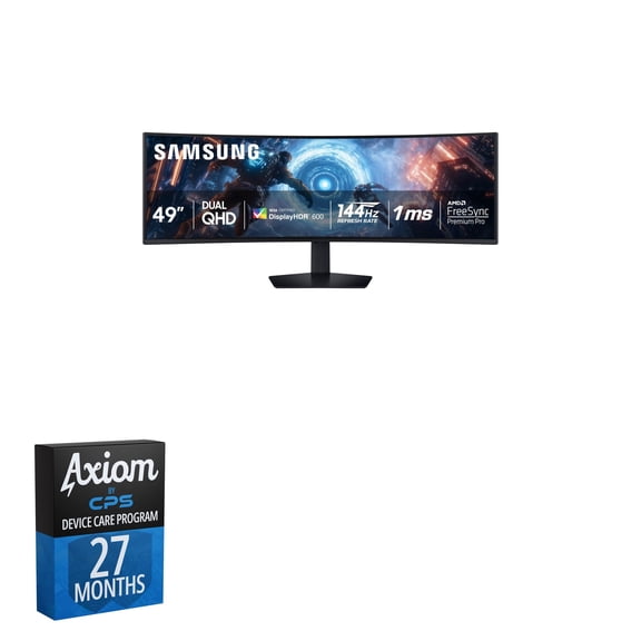 Samsung 49-inch Odyssey G9 (G91F) Curved Computer Monitor + 27-Month Axiom Care