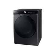Samsung - 5.0 Cu. Ft. High Efficiency Stackable Smart Front Load Washer Steam and CleanGuard - Brushed black WF50A8600AV