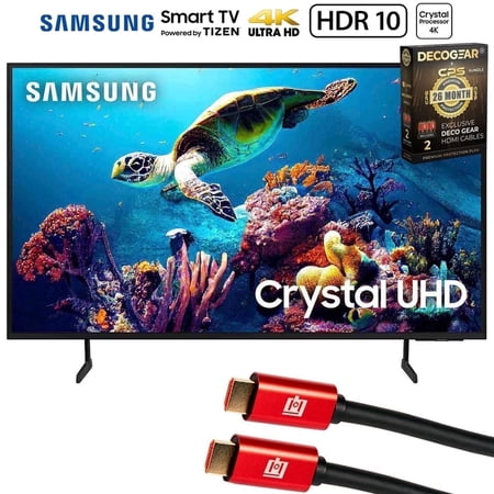 Samsung 50" DU6900 Crystal UHD 4K TV 2024 UN50DU6900FXZA Official USA Partner Model Bundle with 4K HDMI Cable & Deco Gear CPS Exclusive 26 Month Protection Pack (BEACH-CPS-26M500)