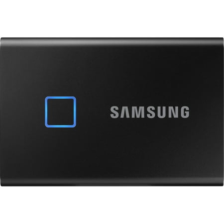 Samsung - T7 Touch 500GB External USB 3.2 Gen 2 Portable SSD with Hardware Encryption - Black