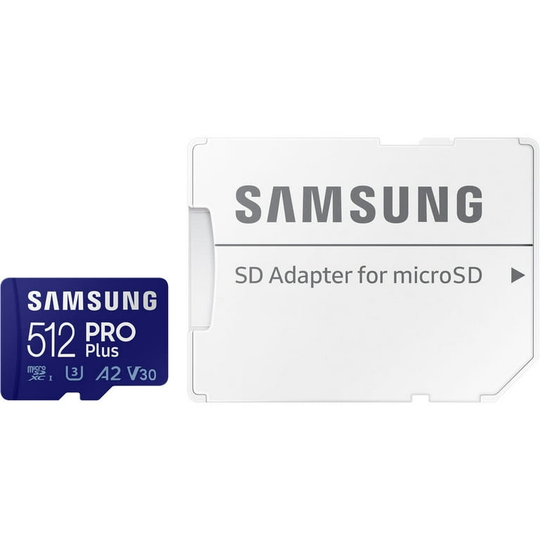 Samsung 512GB PRO Plus microSDXC Memory Card with SD Adapter, Blue 
