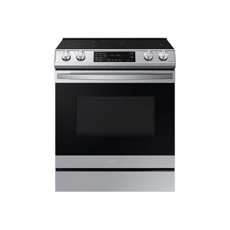 Samsung - 6.3 cu. ft. Smart Instant Heat Slide-in Induction Range with Air Fry & Convection+ - Stainless steel