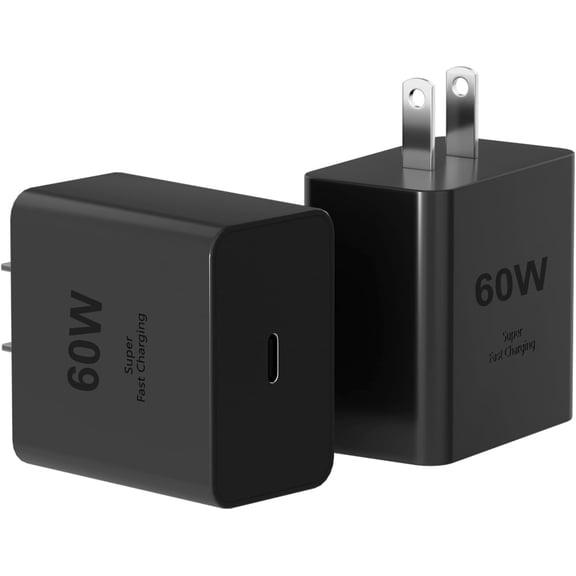 for Samsung 60W PD Power Adapter-Low Standby USB-C Port Fast Charging Block | for Android Phone Charger for Samsung Galaxy S26 Ultra/S26/S26+/S25/S25 Ultra/S25+/S24 Ultra/S23 Ultra/S22, 2 Pack