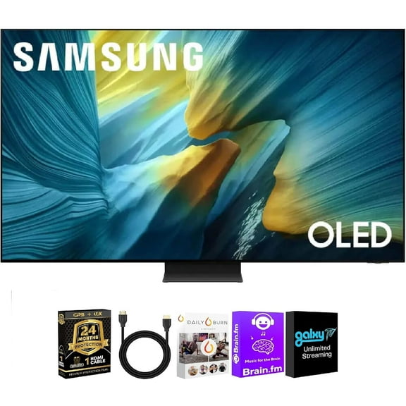 Samsung 83" Class OLED 4K S95F Vision AI Smart TV (2025)  Dolby Vision  HDR10+  144Hz  Wi-Fi 6E  Voice Remote  HDMI Cable + 24 Month CPS Warranty + Streaming Bundle
